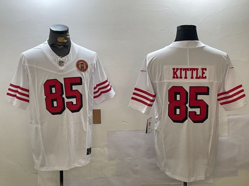 Men San Francisco 49ers #85 Kittle White three generations 2024 Nike Limited NFL Jersey style 9->san francisco 49ers->NFL Jersey